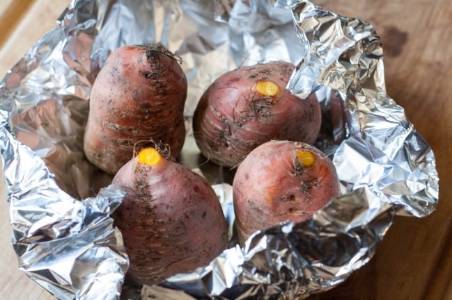 Easter Egg Beet and Citrus Salad roasting beets