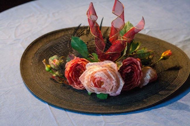 Millinery Lesson Pink Roses Derby Hat finished