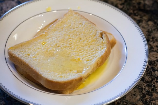 Monte Cristo soaking bread