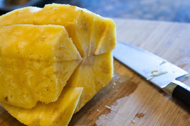 pantry tips how to cut a pineapple cut into eight