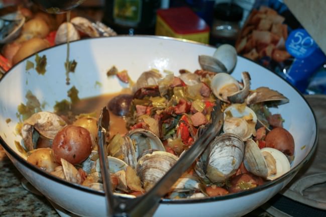 Crab Boil Chesapeake Style with clams