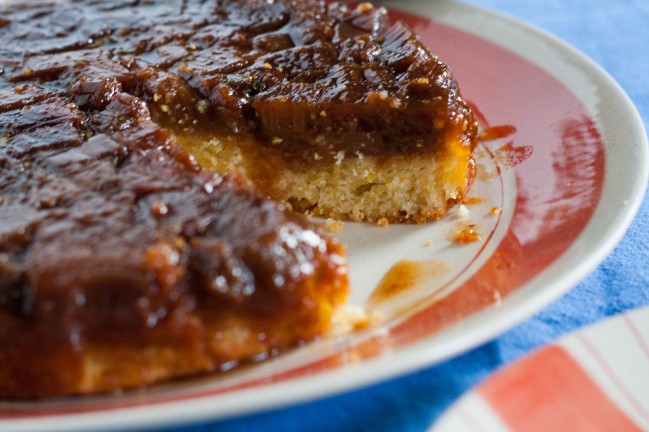 Father's Day Rosemary Rhubarb Upsidedown Cake