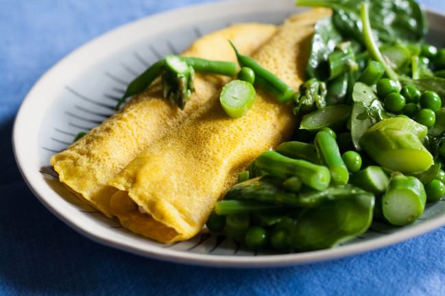 Leftover Crab Dip Crepes for brunch