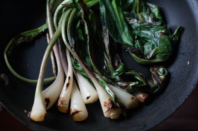 Leftover Crab Dip Melts grilled ramps