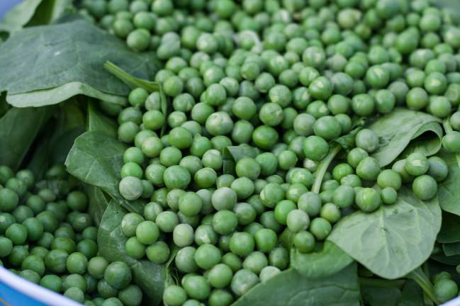 Snappy Green Salad beyond leafy greens peas and spinach