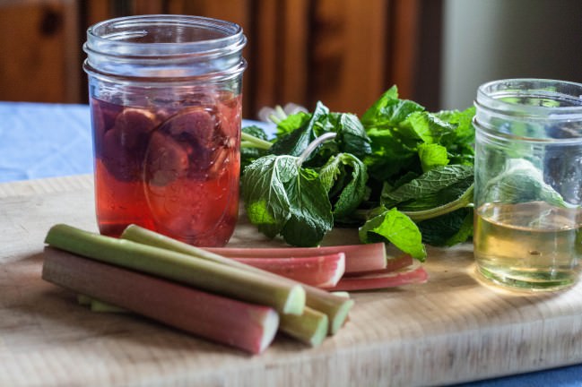 rhubarb mint juleps mint and rhubarb