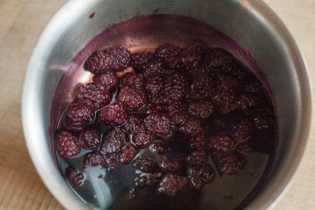 Blackberry Sage Refrigerator Jam frozen blackberries and sugar