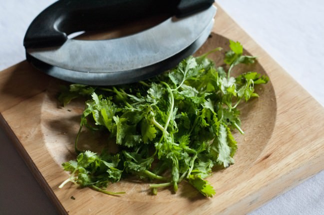 Smoky, Spicy Homemade Buttermilk Dressing minced cilantro