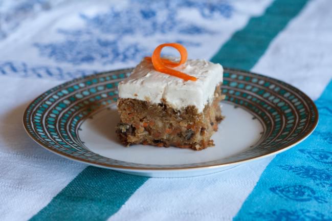 Anniversary Carrot Cake with cinnamon cream cheese