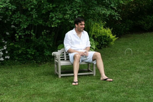 Croquet Party Portraits Marc taking a break