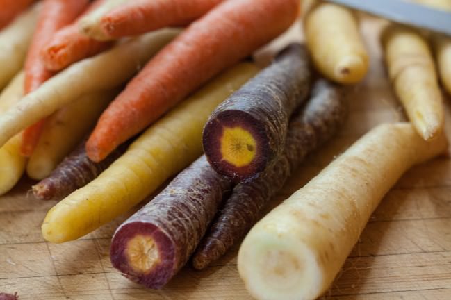 Roasted Rainbow Carrots trimmed