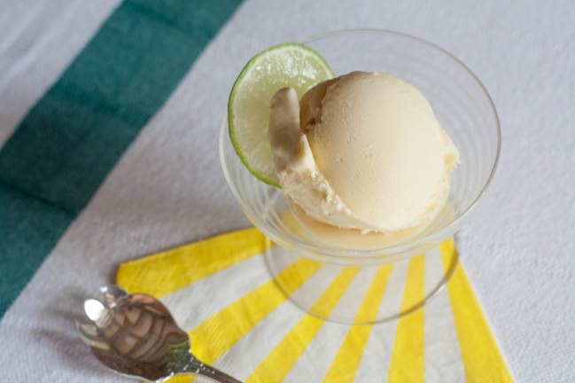Lemon Verbena Sheep Milk Ice Cream scoop