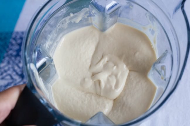Lemon Verbena Sheep's Yogurt Ice Cream ready to freeze