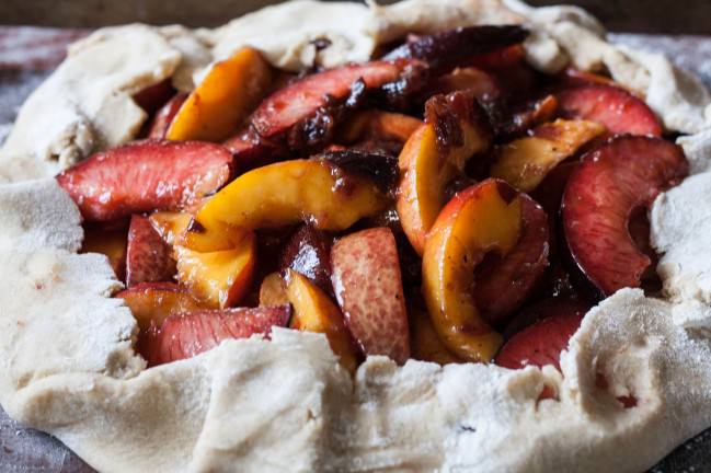 Stone Fruit Crostada with Rye Almond Crust crostad ready for oven