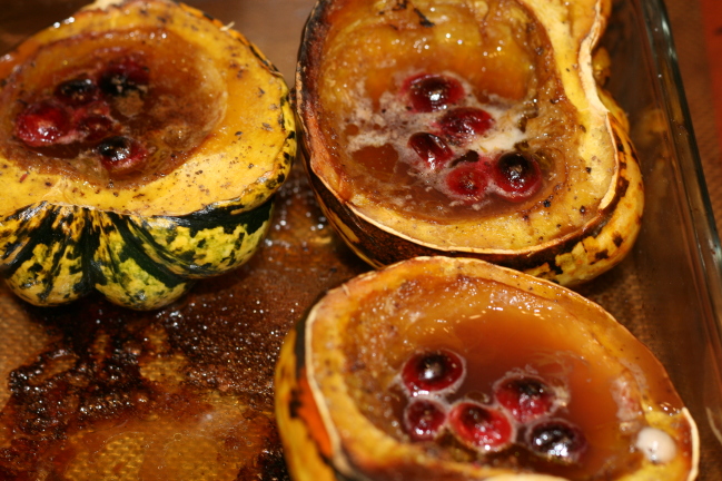 Maple and Ale Acorn Squash finished squash