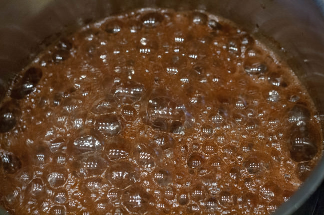 Sour Cherry Apple Cider Caramels cider to syrup