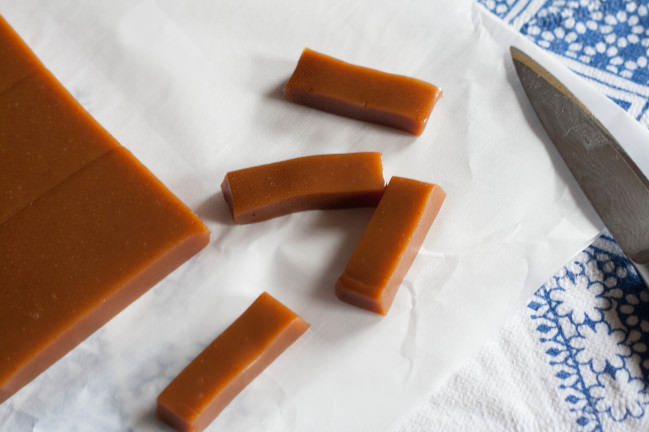 Sour Cherry Apple Cider Caramels to wrap