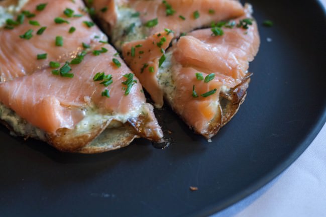 brunch with cedar kitchenette smoked salmon on potato pancake