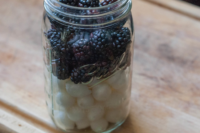 Gingerbread Fall Panzanella pearl onions and blackberries