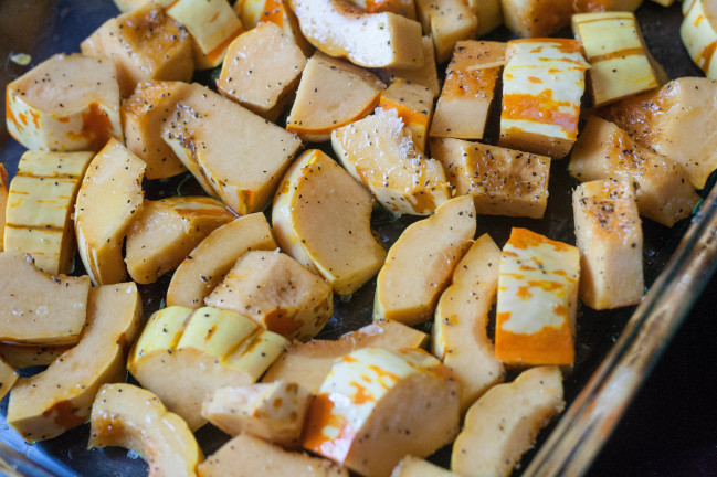 Gingerbread Fall Panzanella roasting squash