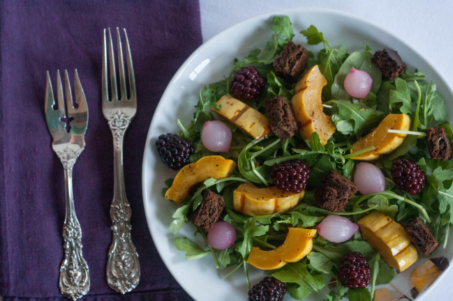 Gingerbread Fall Panzanella with squash