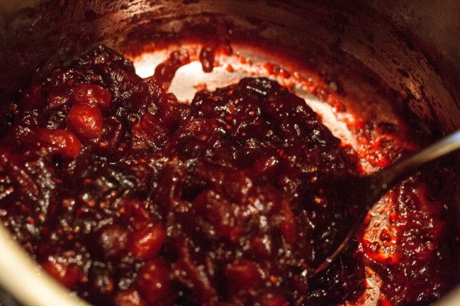 Lime Dark Rum Cranberry Relish sauce