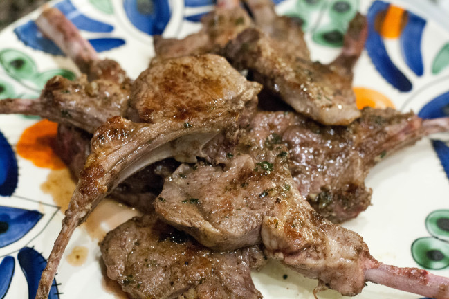 Mint Butter Lamb Chops