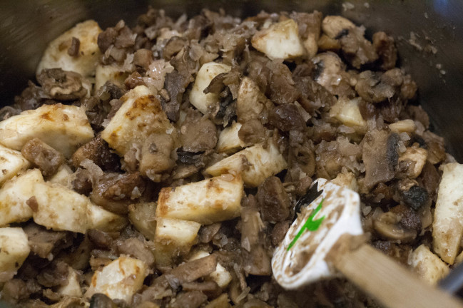 Chestnut Soup for Anna celery root and mushrooms