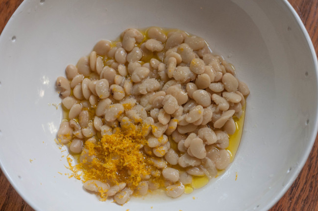 Butter Bean Salad with Meyer Lemon Vinaigrette beans and dressing