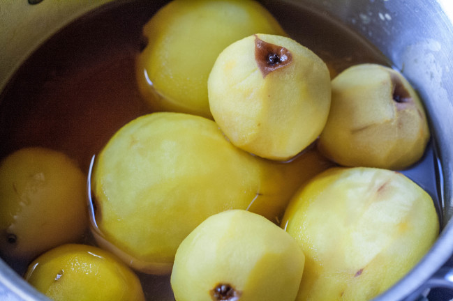 saffron poached pear cakes poached pears