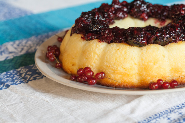 Baked Lime Ricotta with Blackberries