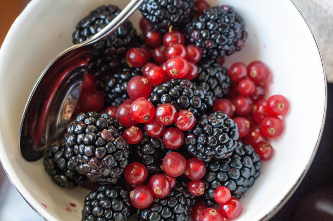 Baked Lime Ricotta with Blackberries gorgeous berries