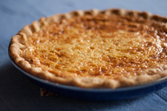 Shallot Gruyere Quiche golden brown