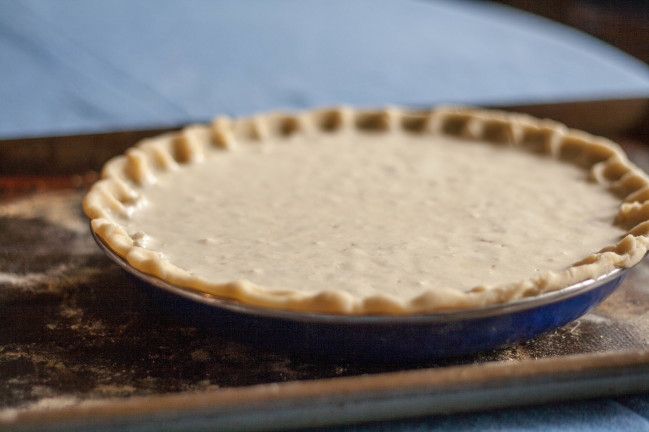 Shallot Gruyere Quiche ready to bake