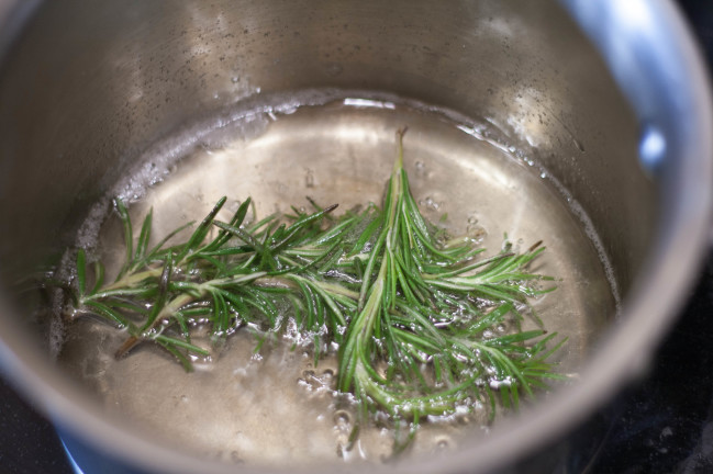 White Cranberry Sprinter Cocktail rosemary ginger simple syrup