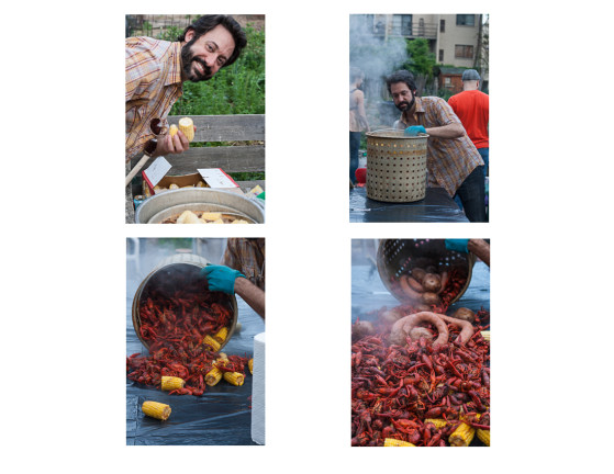 Crawfish Boil on the table