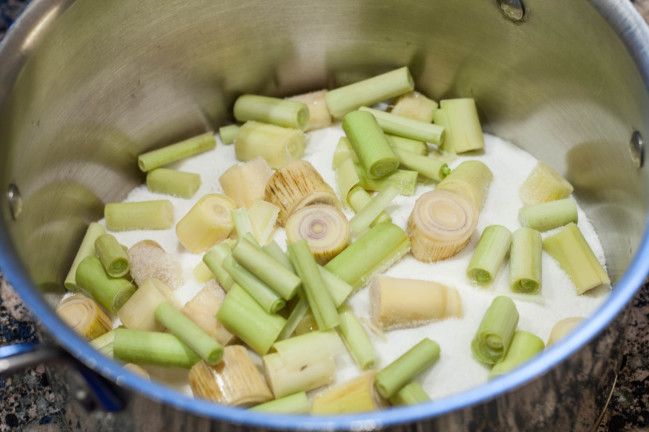 Lemongrass Ginger Iced Tea simple syrup