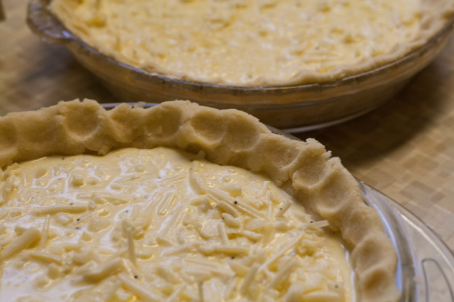 Vasterbottenpaj Swedish Quiche ready for oven