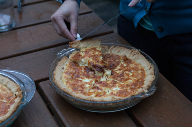 Vasterbottenpaj Swedish Quiche sliced