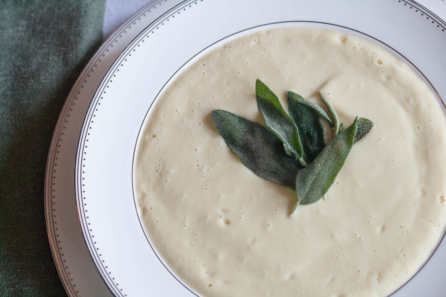 Leek Soup with Fried Sage