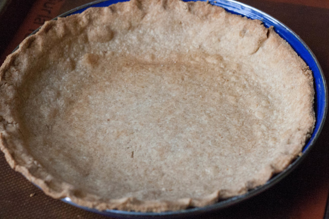 Rye Crust Apple Custard Pie finished rye crust