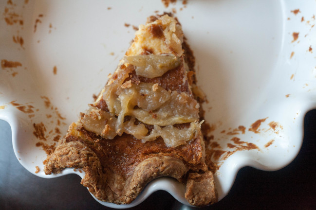 Rye Crust Apple Custard Pie slice