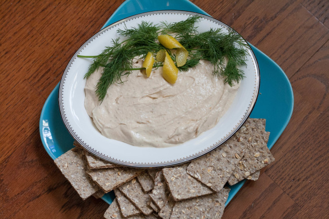 Salmon Mousse with Rye Crisps