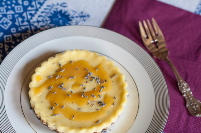 Lavender Rosemary Goat Cheesecakes