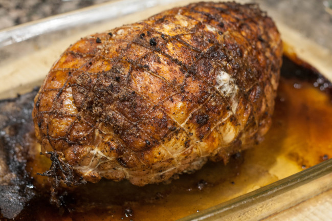 Juniper Brined Turkey Breast Roast done