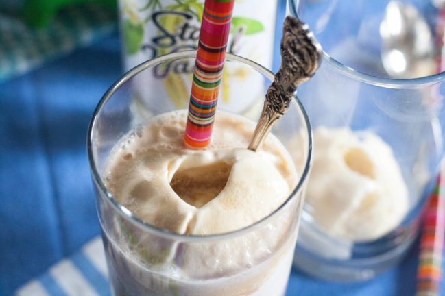 Grown Up Root Beer Float and spoon
